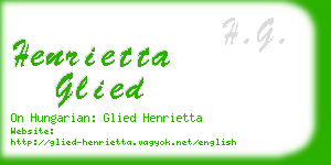 henrietta glied business card